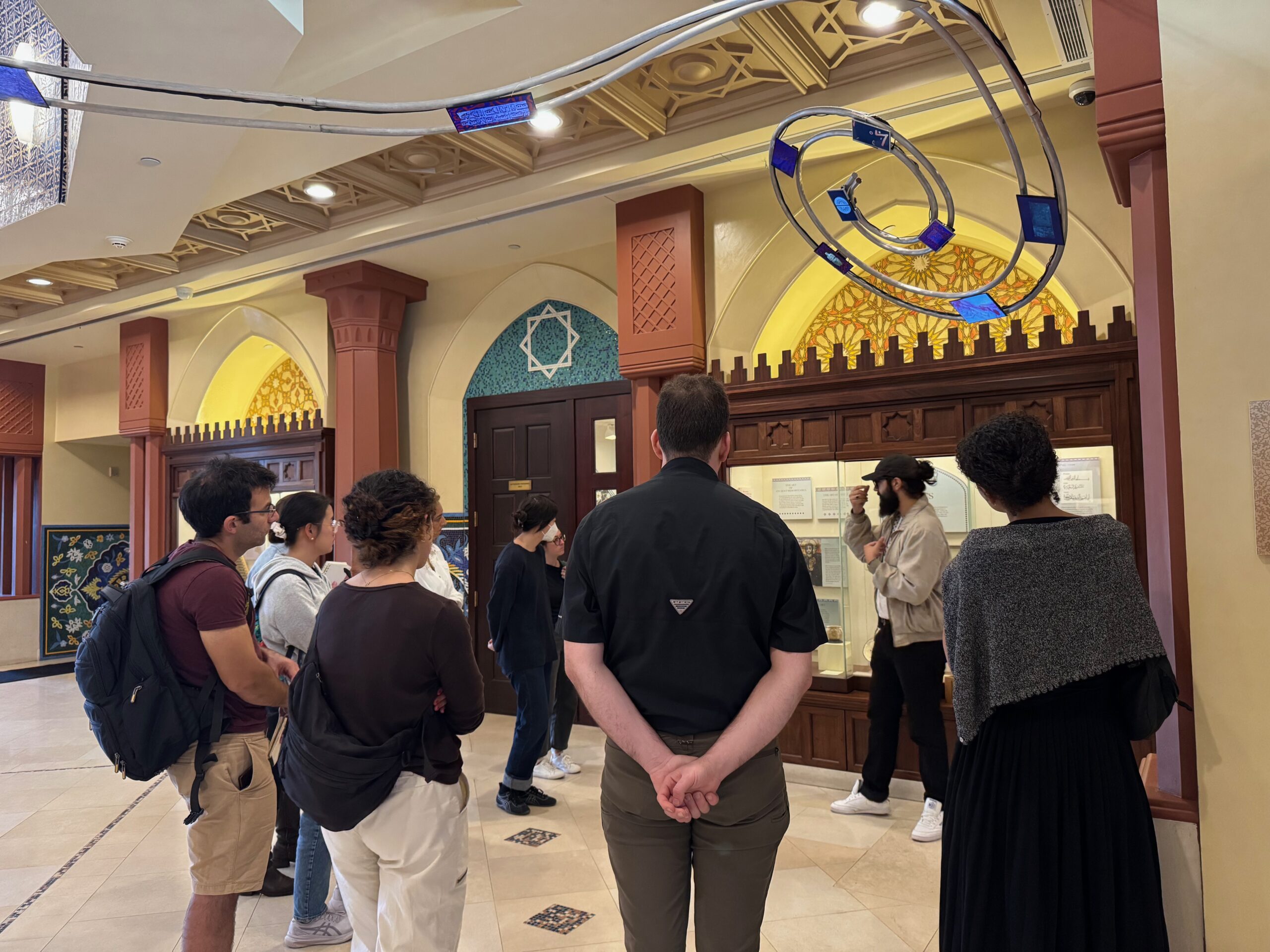 Students participate in a tour of Arab American National Museum
