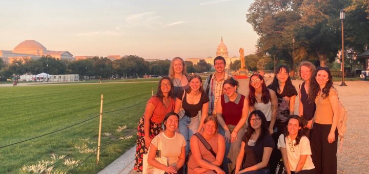 students on the National Mall in Washington DC